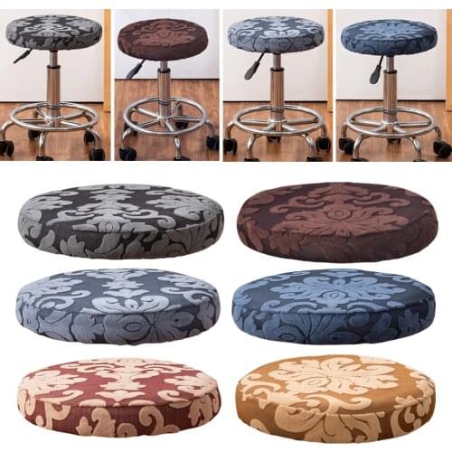 5-13cm Thick Elastic Barstool Seat Cushion Cover Polyester Comfortable Round