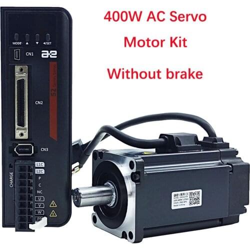 AC servo motor kit 220V 400W 1.27NM single-turn/multi-turn magnetic CNC milling machine servo kit without brake