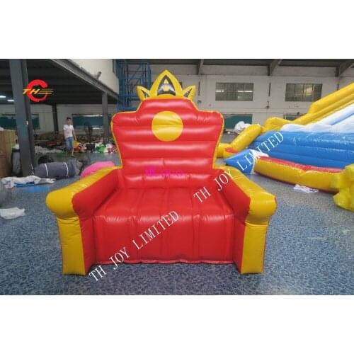 Free air ship to door,2m/6.6ft tall inflatable throne chair, kids inflatable king throne chair,carnival party rent chair sofa