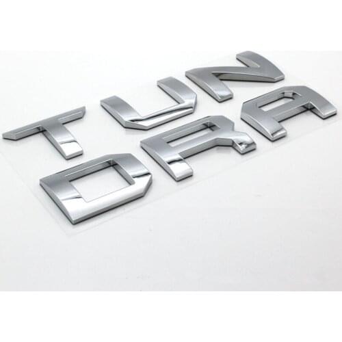 DIY Tailgate Insert Letters Chrome plating 3D Car Styling car Sticker emblems car accessories For Toyota Tundra 2014-2018