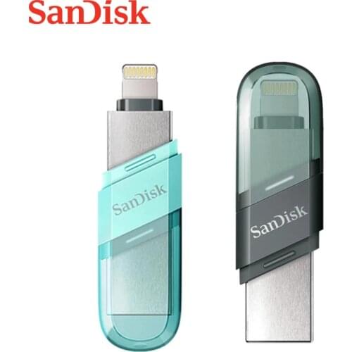 SanDisk USB3.1 Flash Drive iXPand OTG Lightning Memory Stick 256GB 128GB 64GB Pendrive MFi For iPhone & iPad SDIX90N