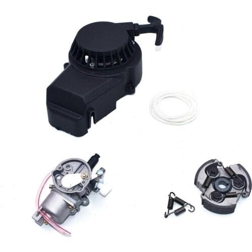 Carburetors with Start Flip Clutch Pad for 2 Carrera 47cc 49cc Pocket Bike ATV