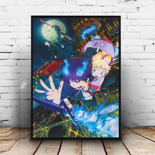 Modular Pictures Canvas Blue Exorcist Wall Art Paintings Japan Animation Role Printed Poster Living Room Home Decoration Frame