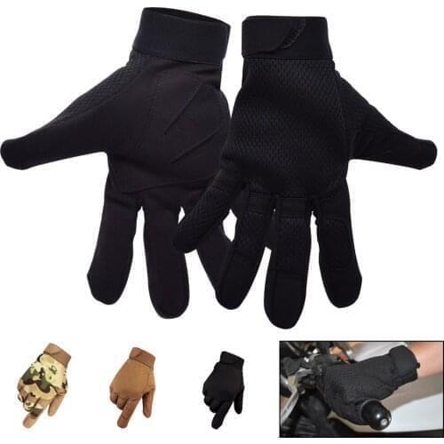 Motorcycle Gloves Full Finger Leather Outdoor Motocross Motorbike Gloves For Kawasaki H2R Z400 W800 Cafe KX 65 85 125 250 250F