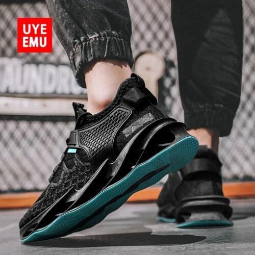 UYEEMU Mens Shoes 2021 New Summer Fashion Thin Breathable Blade Sports Leisure Running Flying Woven Mesh Sneakers Size 39-44