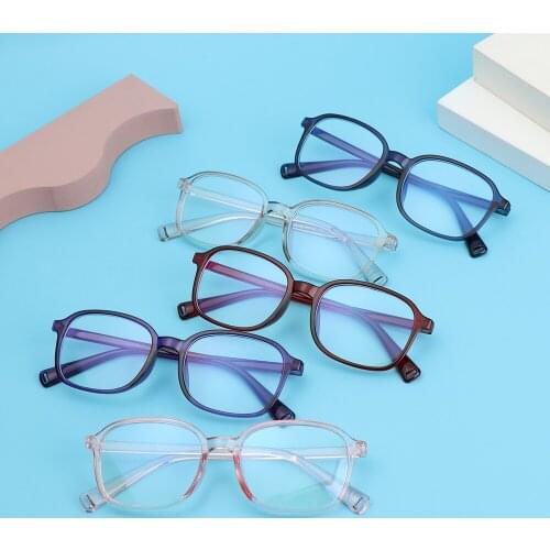 1PC Fashion Anti-Blue Light Glasses Women Men Portable Ultra Light Classic Vintage Frame Eye Protection Flat Mirror Eyeglasses