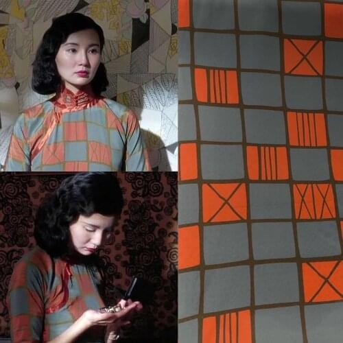 Re-engraved Lingyu film Zhang Manyu with the cheongsam fabric Republic of China flat 100% mulberry silk double-edged version