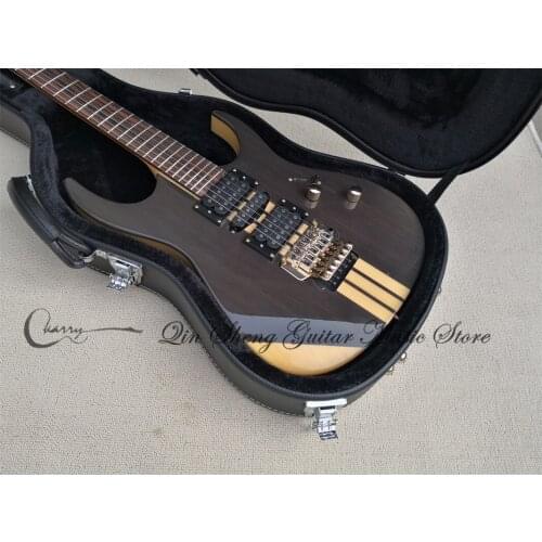 Custom 6 string electric guitar,rosewood veneer ,HSH pickups,tremolo bridge, maple neck through body,can add hardcase