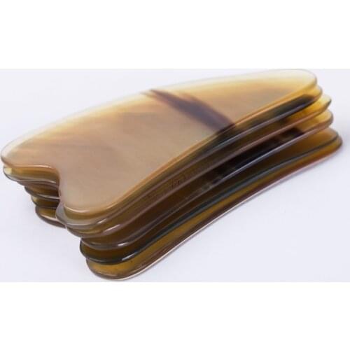 Nature horn Scrapping plate acupucnture massage facial back body scraper