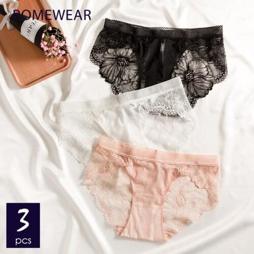 Sexy Lace Transparent Womens Briefs Low-Waist Seamless Female Underwear See Through Panties Cotton Crotch Tanga Ladies Lingerie