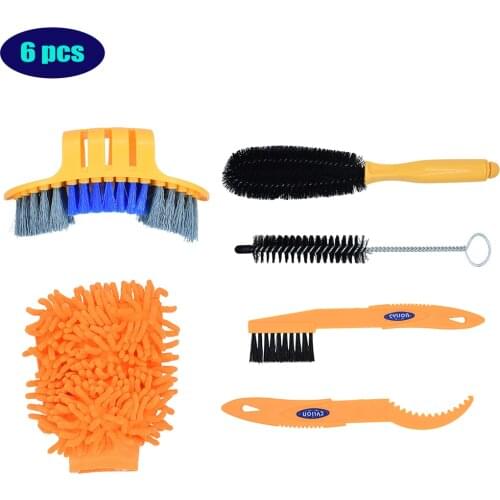 Bicycle Cleaning Brush Tool Motorcycle Chain Cleaner Tool Kits Tire Brushes Road MTB Cleaning Gloves Chain Tool Cleaners Sets