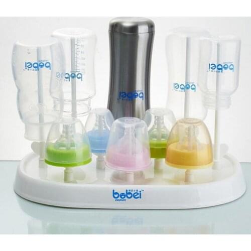 Bobei Elephant Baby Bottle Drying Rack Kids Bottles Cleaning Dryer Drainer Storage Rack Glass Countertop Drying Rack for Bottles