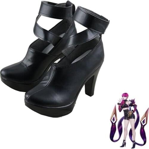 LOL KDA Evelynn Cosplay Shoes K/DA Evelynn High Heels For Women Cos Shoes