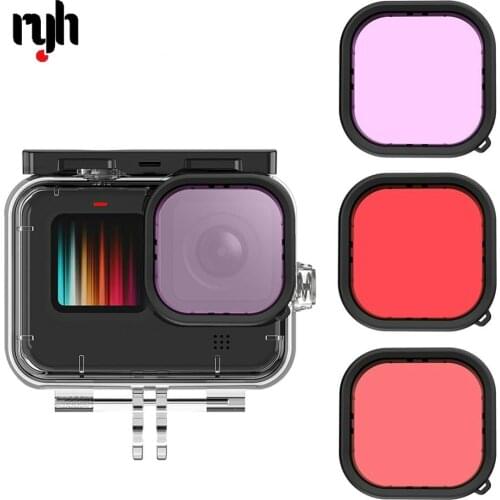 Waterproof Housings Case Lens Filter for GoPro Hero 9 Black Action Camera Accessories Underwater Diving Housing Cover Box Shell