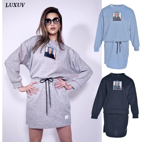 Womens tracksuit Sweatshirt Sports Coat Mini Skirt Sportswear Hoodies Clothing Jacket Set 2 Piece Sets Outfits Light Dress Suit