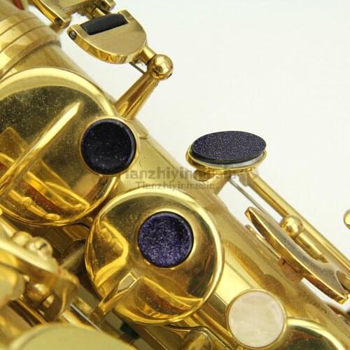 1set=9pcsSaxophone real mother of pearl key buttons inlays sax part Black