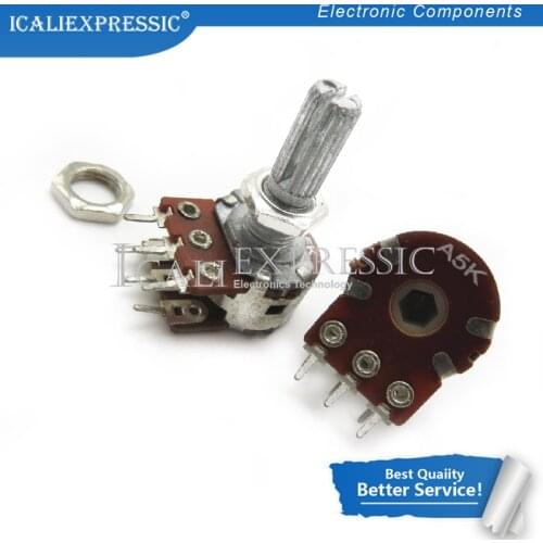 1PCS Foshan radio factory aerospace licensing 148 dual-potentiometer A5K handle length 20MM 25MM flowers In Stock