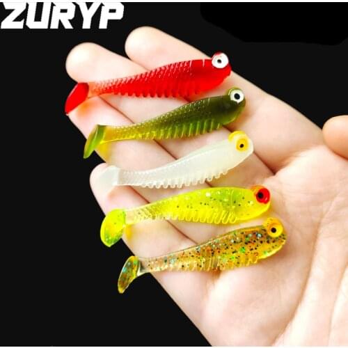 10Pcs/lot Soft Lures 5.5cm1.3g Silicone Bait Wobblers Spinnerbait Swimbaits Artificial Lifelike Leurre Souple Fishing Lure