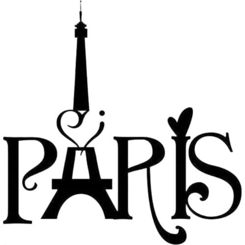 14.5cm *14cm Fashion Paris Personalized Auto Sticker Pvc High Quality Car Waterproof and Sunscreen Car Exquisite Decal