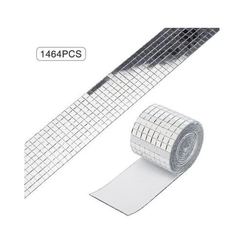 1464PCS Self-Adhesive Glass Mini Square Mirrors Tiles for Bathroom DIY Crafts Home Decoration Crafts Materials
