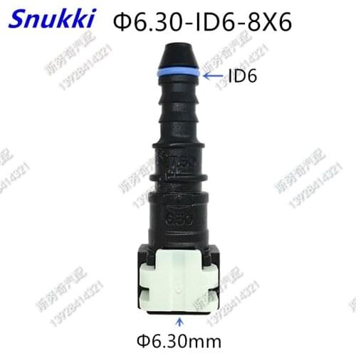 6.30mm 6.30 ID6 180 degree Fuel pipe joint Fuel line quick connector female connector for car 2pcs a lot