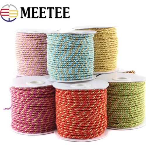2pcs 3mm 3 Shares Twisted Rope DIY Craft Braided Cords Rope Drawstring Cushion Pillow Bag Chair Decoration DIY Accessories(34m)