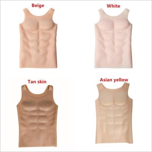 3000g Chest Muscle Man Silicone Fake Chest Muscle charming Pectoralis Cosplay eight-pack abs with silicone fake chest muscles
