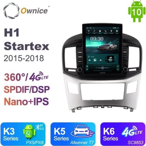 Tesla Style PX6 DSP Android 10.0 Car Multimedia Video Player Autoradio GPS Navigation For Hyundai H1 Startex 2015-2018 RDS Radio