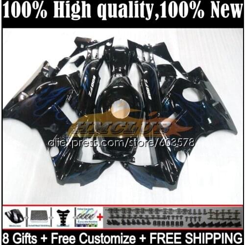 +Tank For HONDA CBR 600 F2 FS 1991 1992 1993 1994 10CL.15 CBR 600F2 CBR600FS CBR600F2 CBR600 F2 91 92 93 94 Fairing Blue flames