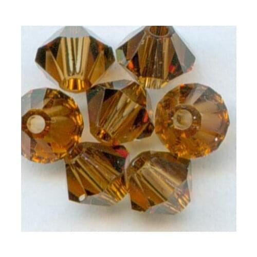 Free Shipping, 288pcs/Lot 6mm smoke topaz color Chinese Top Quality Crystal Bicone Beads