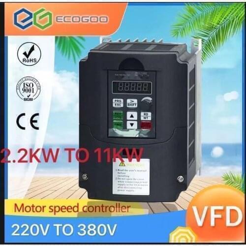 4KW VFD Frequency Inverter Single Phase 220V to 380V Frequency Converter Motor Speed Controller Variable Frequency Drive