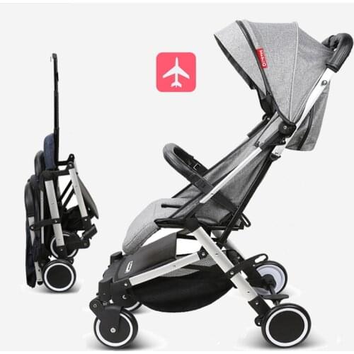 Baby Stroller Can Be Reclining To Sit Four-wheel Shock Absorber Stroller Folding High Landscape Baby Stroller