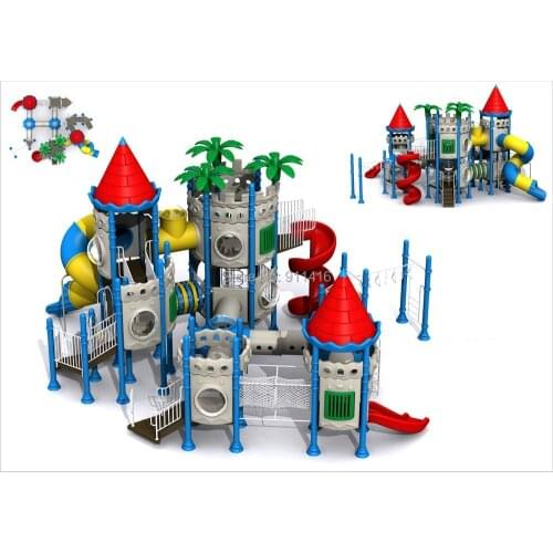 Children red roof Castle outdoor playground CIT-CP114