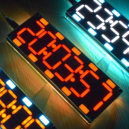 DIY Large Screen 6 Digit Two-Color LED Clock Kit Touch Control w Temp/Date/Week 19QB
