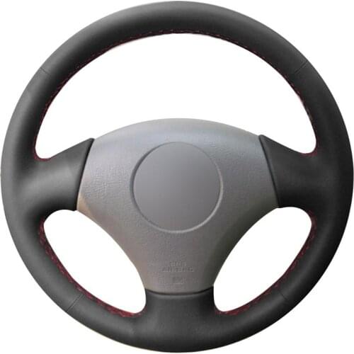 DIY Non-slip Durable Black Natural Leather Car Steering Wheel Cover For Toyota Vios Corolla 2000 -2004 Mark 2 For Lexus Gs430 Gs