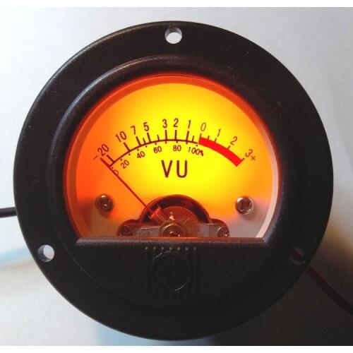 1pcs 52mm New S52 VU Meter Level Meter dB Meter Power Meter Warm Yellow Backlight
