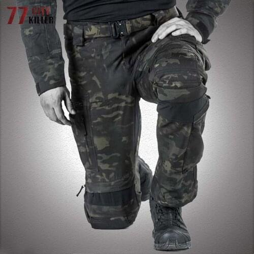 Camouflage Tactical Pants Men US Army Waterproof Wear Resistant Cargo Trousers Men Military Elastic Multi Pockets Paintball Pant