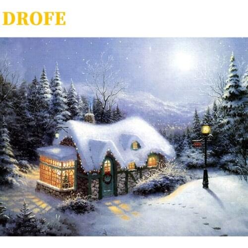 DROFE DIY Frame Painting By Numbers Wooden Frame 40x50cm Combination Unique Gift Wall Art Picture Artworks Home Decor