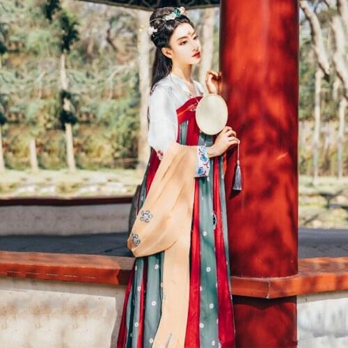 Women Hanfu Traditional Chinese Dance Costume Oriental Performance Clothing Folk Stage Festival Outfit Han Dynasty Wear DC2357