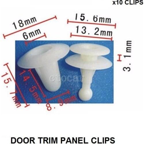 X10 For Toyota(67771-01010) /For Mazda(9927-40-825) Door Trim Panel Retainer Clips Fastener For Isuzu (89422649) NEW
