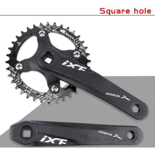 Alloy With Bottom 170mm crank black 32T 34T 36T 38T plate iXF bicycle crank chainwheel 104BCD MTB Bike Crankset Aluminum