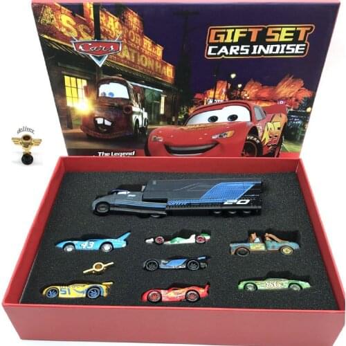 Disney Pixar 3 metal 1:55 alloy car model toy gift box set Lightning McQueen mater, Sally, Raymond birthday gifts for children