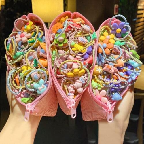 Cute Floral Girls Rubber Bands Princess Kawaii Hair Ornament Headwear Elastic Hair Bands Headbands Hair Accessories