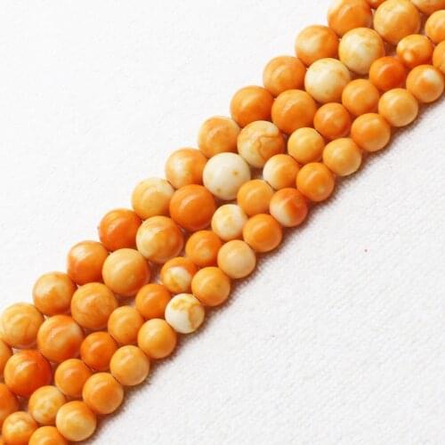 Wholesale 6,8,10mm Orange Snow Jaspers Round Loose Beads 15" bjf9, For Jewelry making, can mixed wholesale
