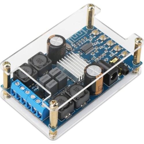 Bluetooth Amplifier Board Digital Amplifier Wireless BT 3.0/4.0/4.1 Audio Amp Board 2 Channel 50W+50W Small Amplifier Module