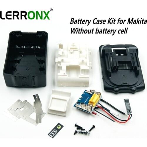 Replacement battery case kit with PCB circuit board LED indicator for Makita 18V battery BL1830 BL1840 BL1850 NO CELLS