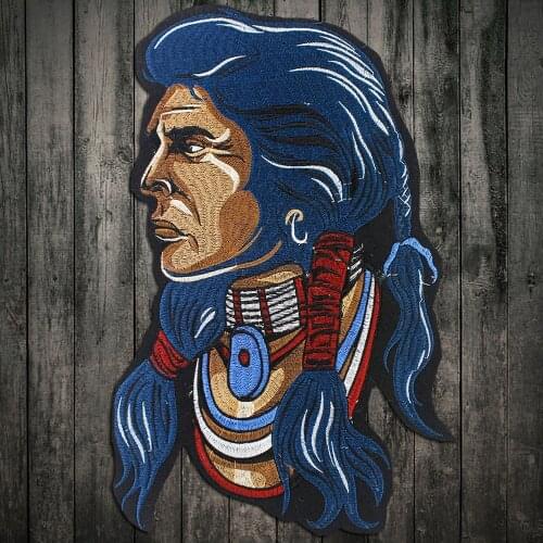 Punk Old man Ride Skull Embroidery Patches for Clothing Iron on Clothes Biker Motorcycle Applique Badge Stripe Sticker