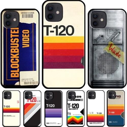 Vintage Cassette Tape Vhs poster Cover For iPhone 12 Pro Max 12 Mini 7 8 Plus X XR XS Max SE 2020 11 Pro Max Phone Case