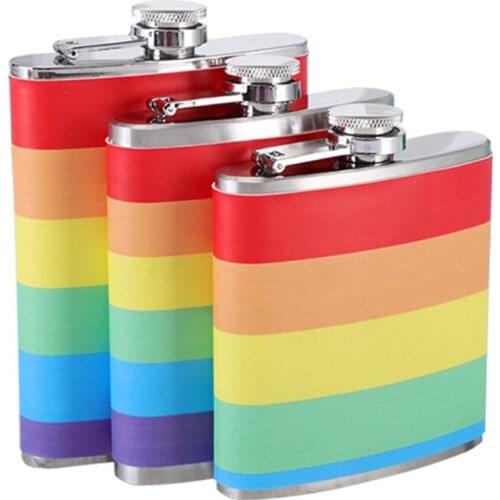 Stainless Steel Material Camping Bottles Whiskey Flasks with for Outdoor Camping Hiking Climbing Exploration 3 Sizes