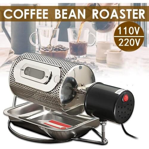 220V /110V Electric Stainless Steel Coffee Bean Nut Roaster Machine Roasting With Tray Roasting Machine Coffee Roaster Roller